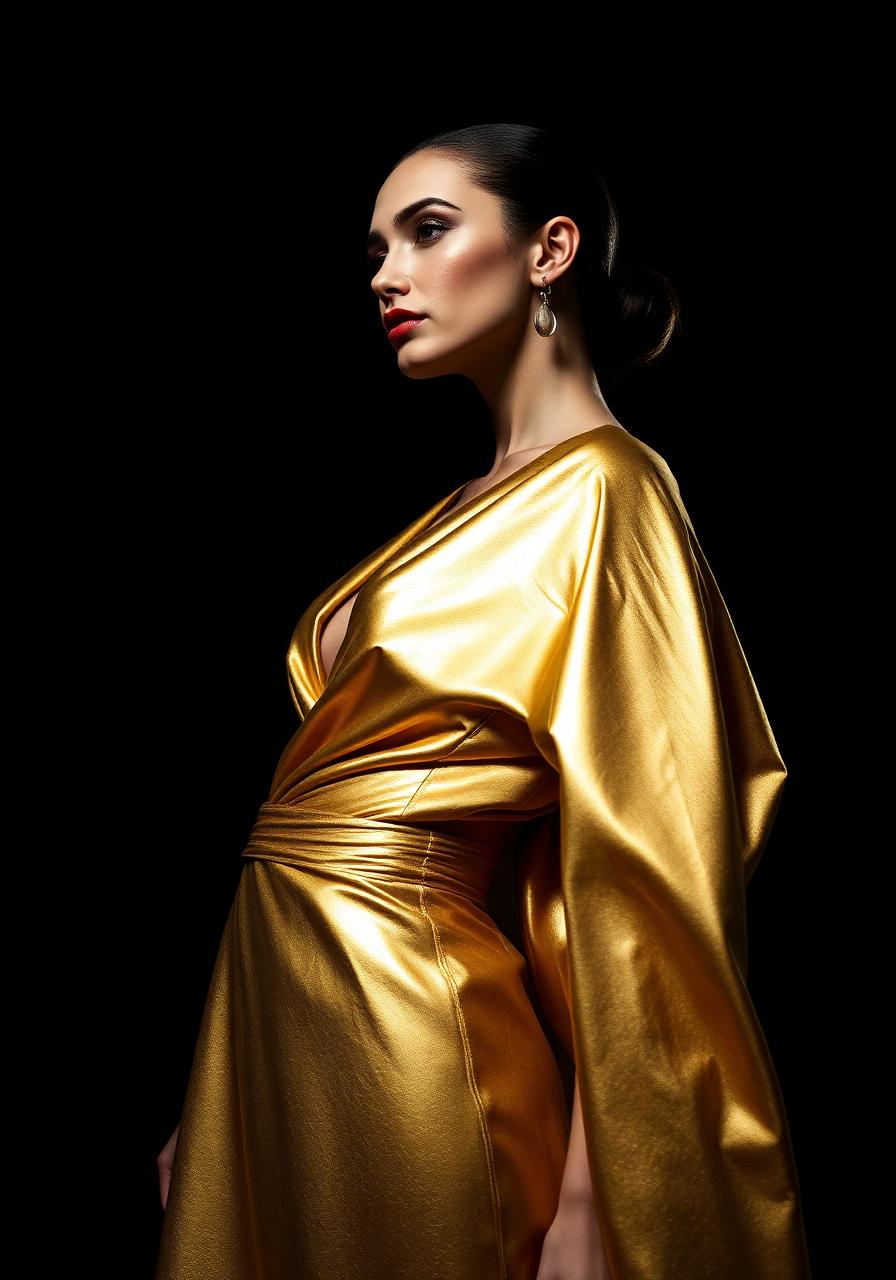 Gold gown editorial